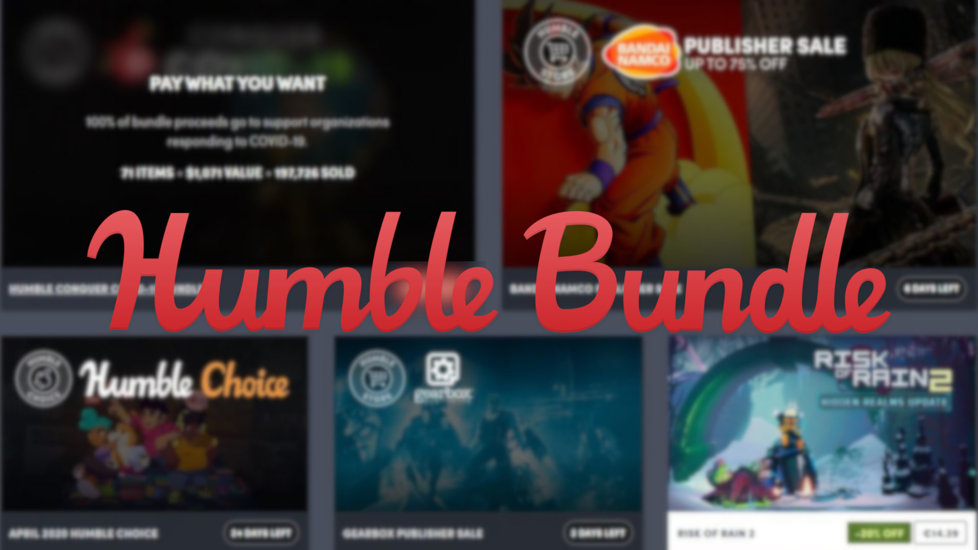 Humble Bundle sconti fino al 75 per i titoli Bandai Namco PlayEden