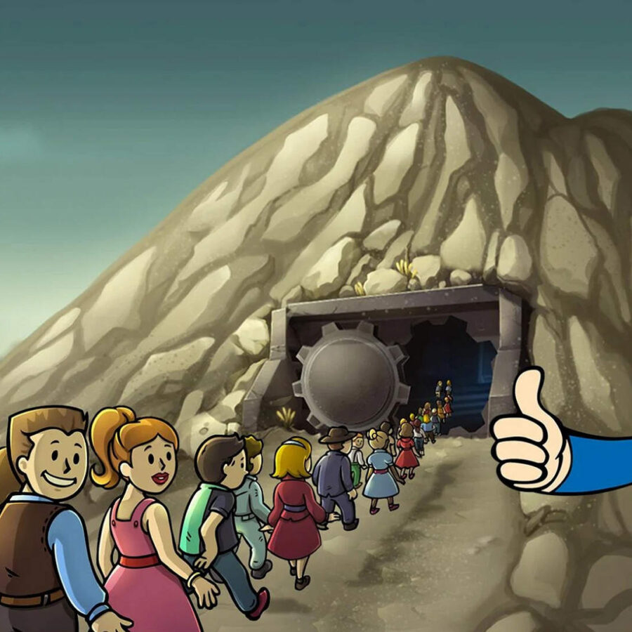 Fallout shelter. Фоллаут шелтер взрыв. Анклав в фоллаут шелтер. The Kite Fallout unsheltered.