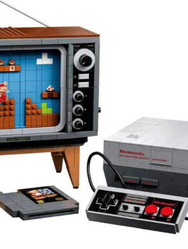 nintendo nes console lego