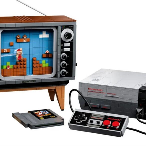 nintendo nes console lego